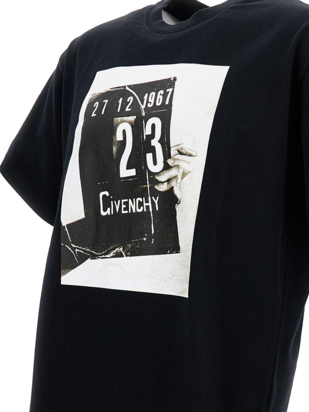 T-shirt in cotton with Clapperboard print BM71NK3YSL 001 GIVENCHY 