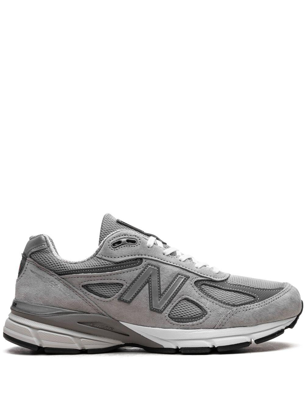 Made in USA 990v4 leather sneakers<BR/><BR/><BR/> U990GR4 GREY NEW BALANCE 