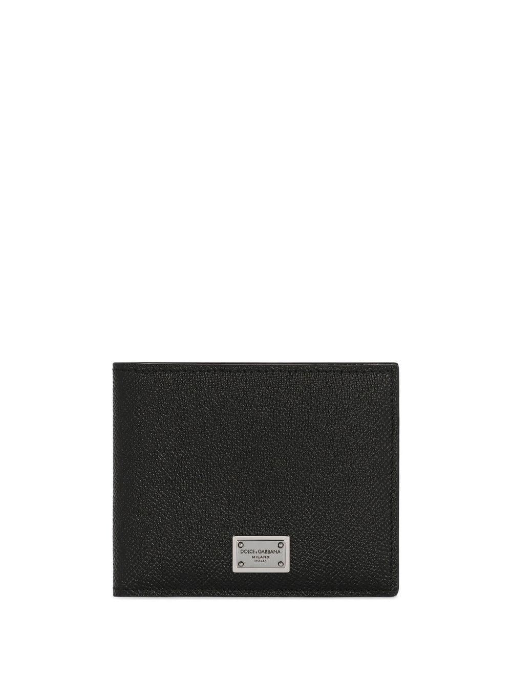 Logo-tag leather bifold wallet<BR/><BR/><BR/> BP1321 AG21980999 DOLCE & GABBANA 