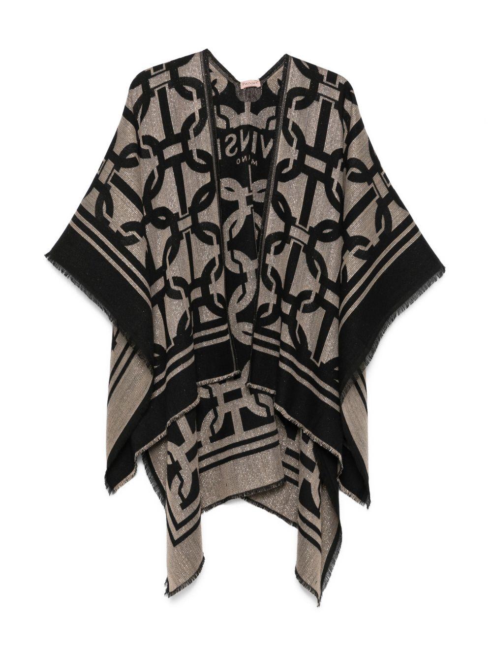 Jacquard wool cloth stole 252TA4370 0006 TWINSET 