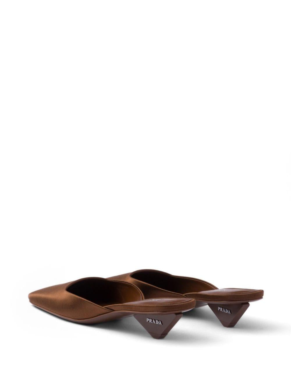 Square-toe satin mules<BR/><BR/><BR/> 1I479N 049F0005 PRADA 