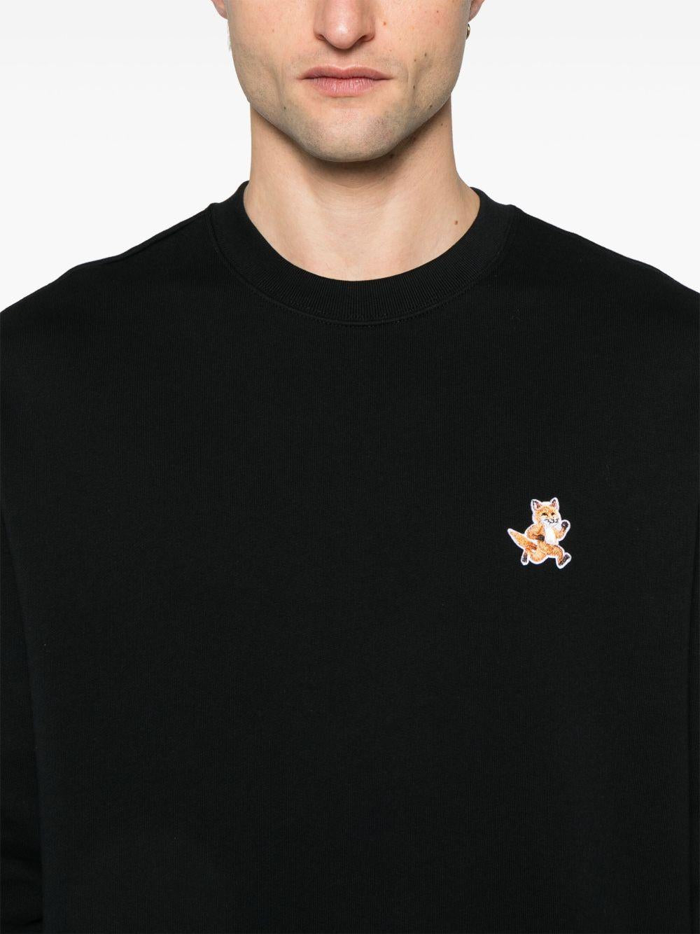 Speedy Fox-appliqué sweatshirt<BR/><BR/> MM00313KM0321 P199 MAISON KITSUNÉ 
