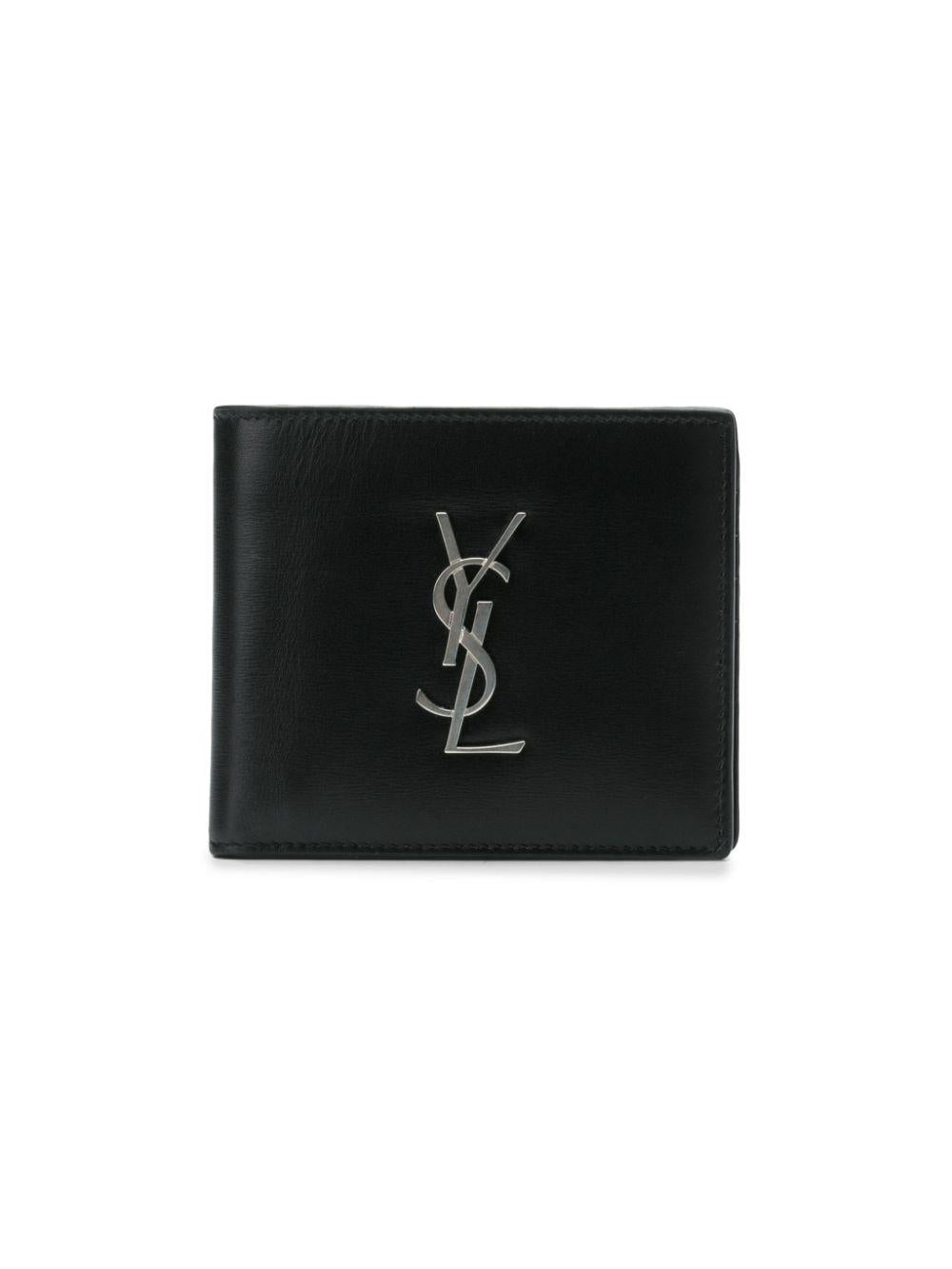 Portafoglio Est/West Monogram in pelle nera 4532760SX0E 1000 SAINT LAURENT 
