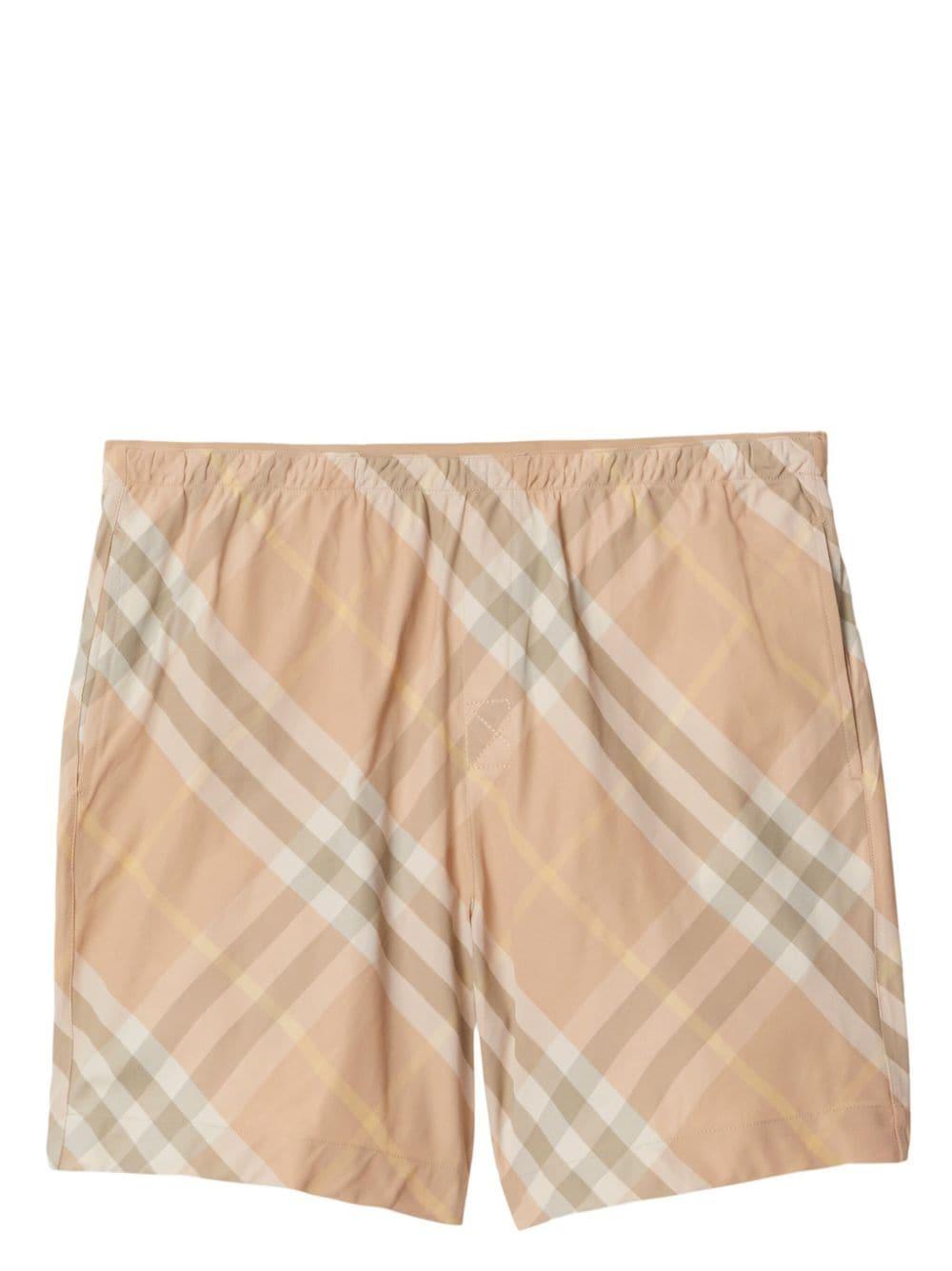 Checked swim shorts<BR/><BR/><BR/> 8083161 B8686 BURBERRY 