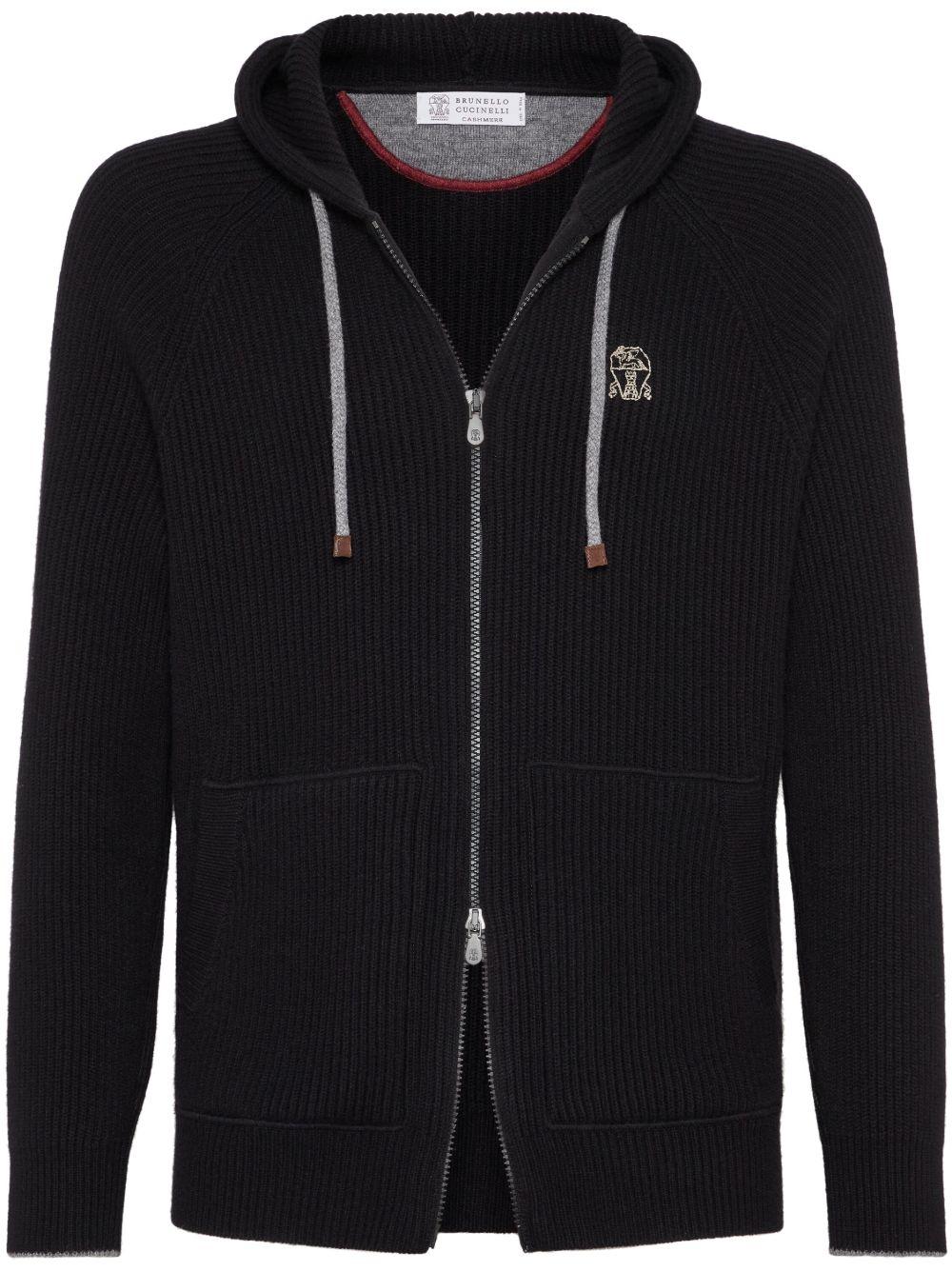 Ribbed Sweater With Zip And Hood Knitwear M22704806G CH101 BRUNELLO CUCINELLI 