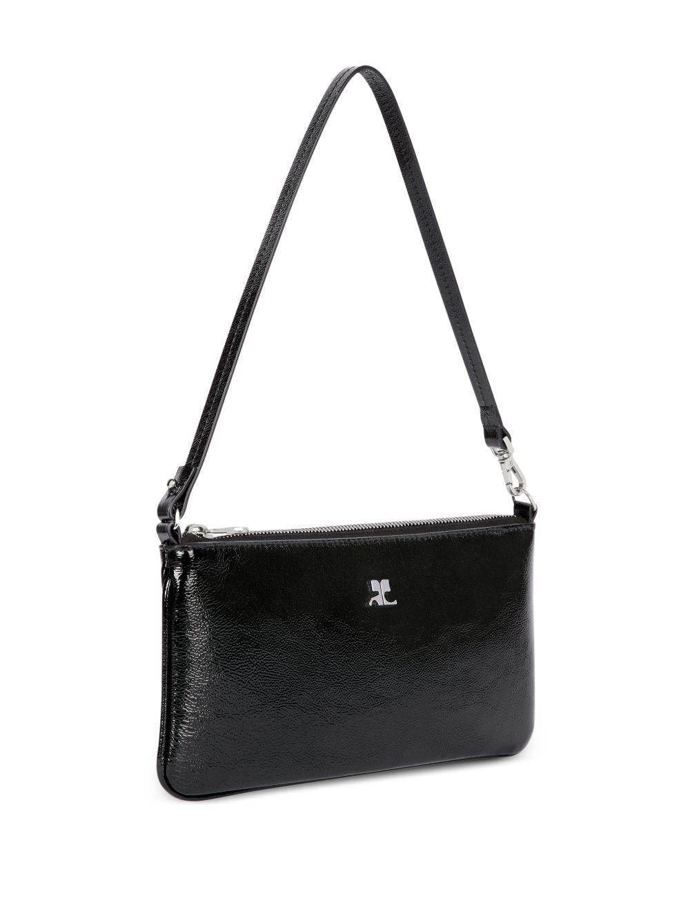 logo pouch in calfskin 126GPM035CR0043 9999 COURRÈGES 