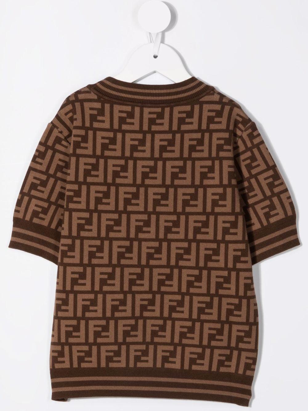 Shirt with logo print JFG069 AEYDF15B6 FENDI KIDS 
