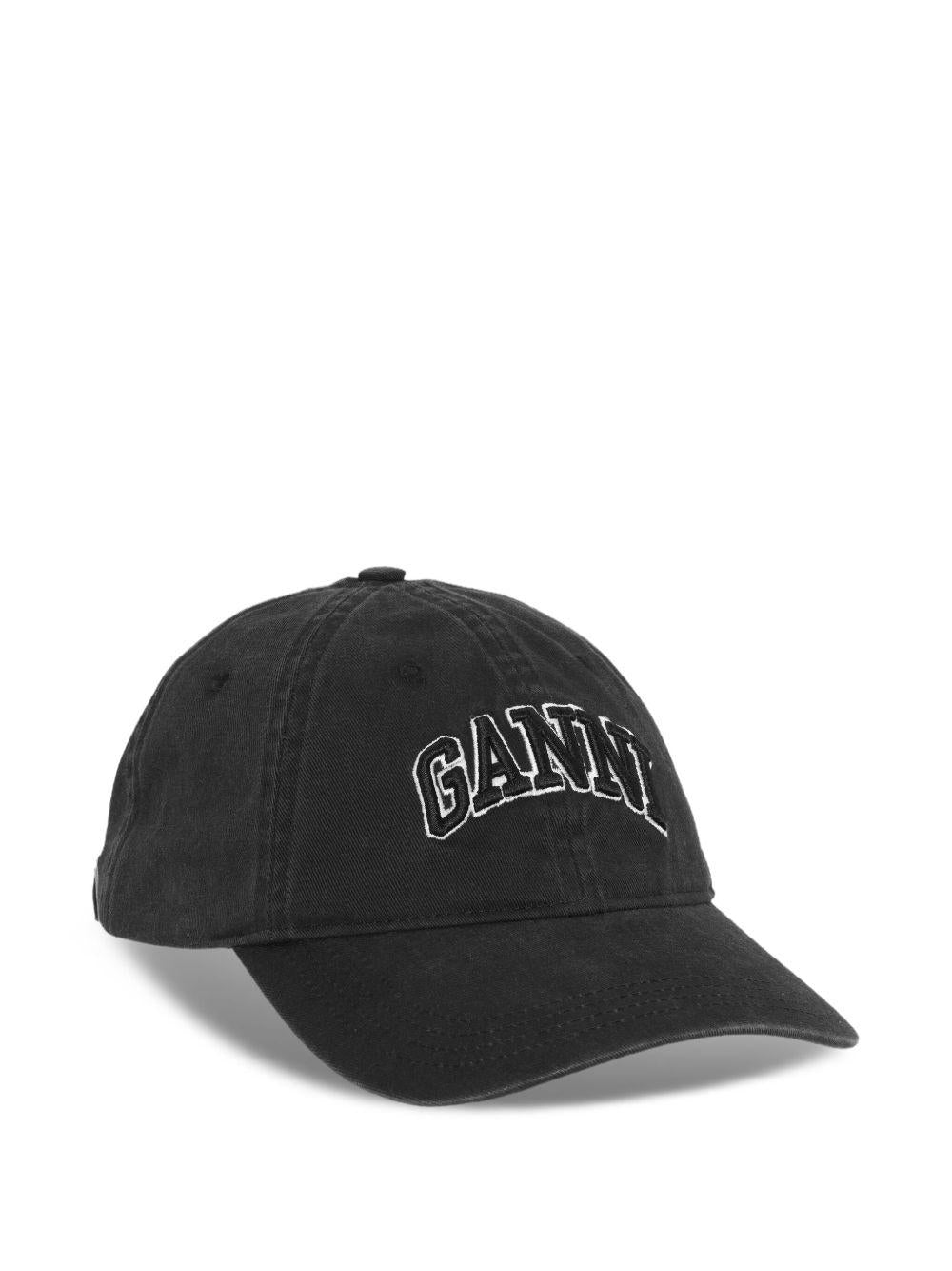 Black Canvas Cap A6900 099 GANNI 