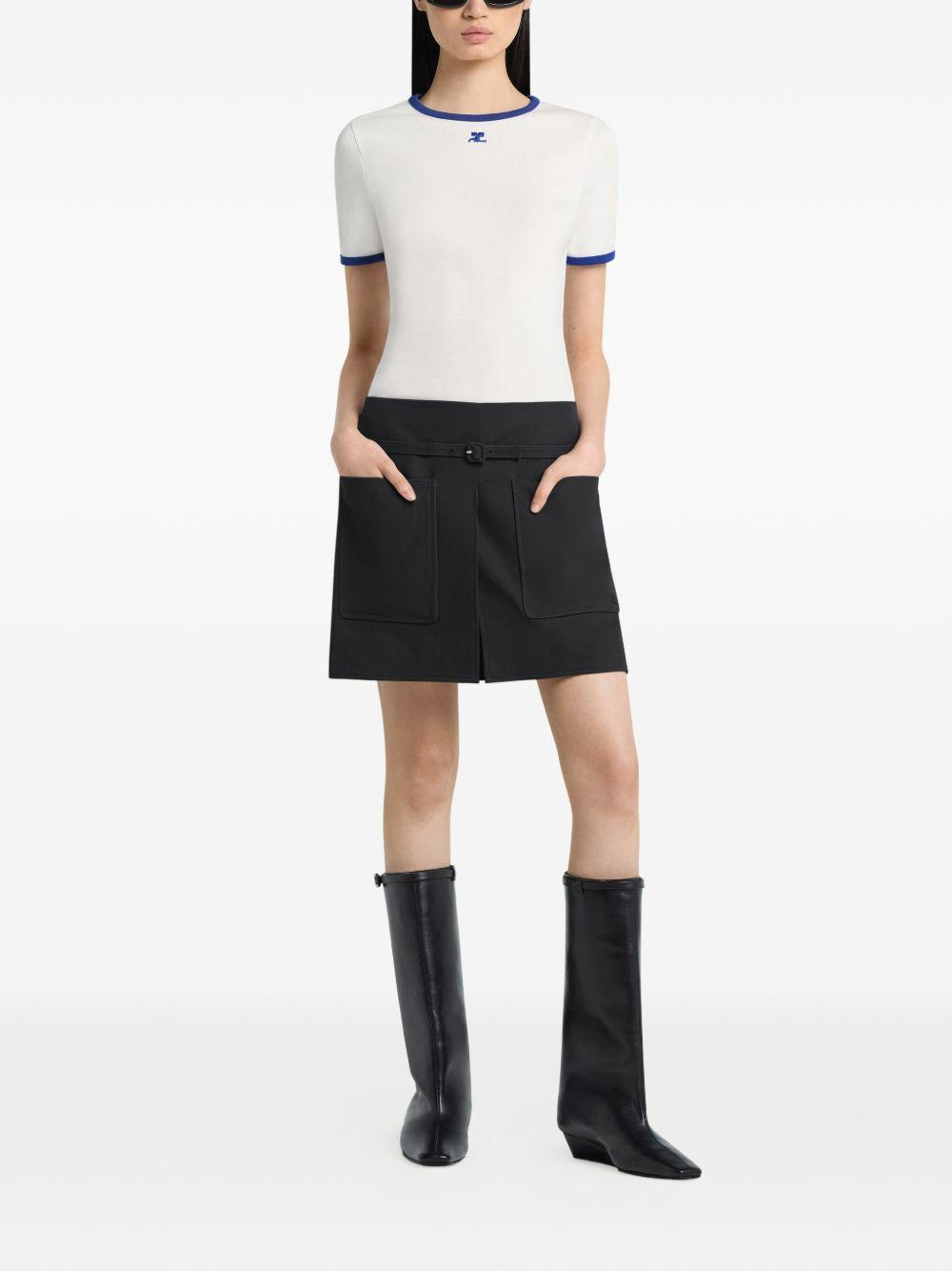 logo-embroidered T-shirt 125JTS017JS0203 B257 COURRÈGES 