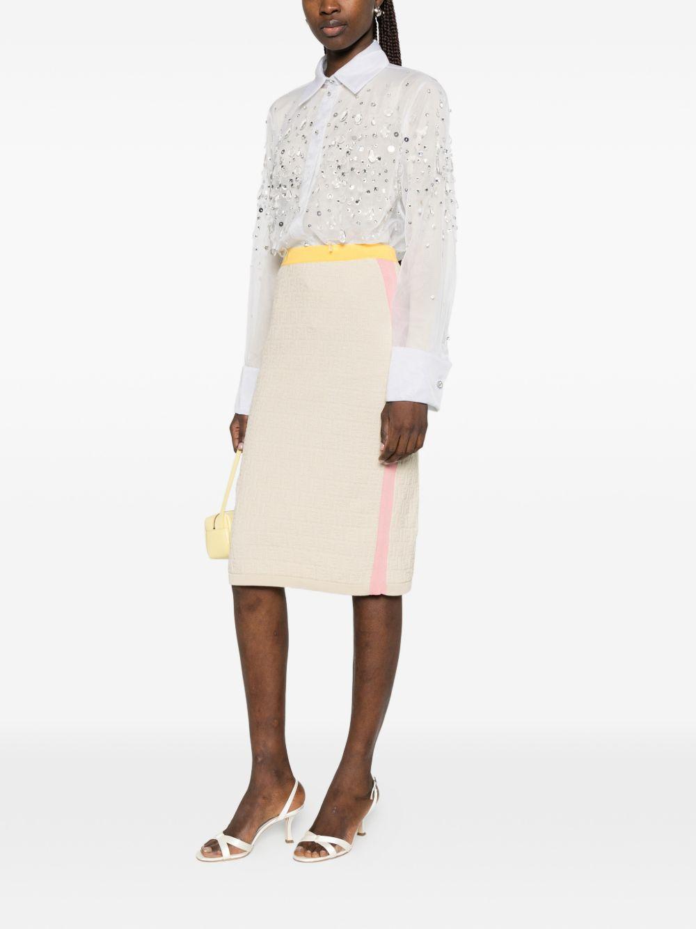 cotton and silk skirt FZS031 AW4SF0WC4 FENDI 