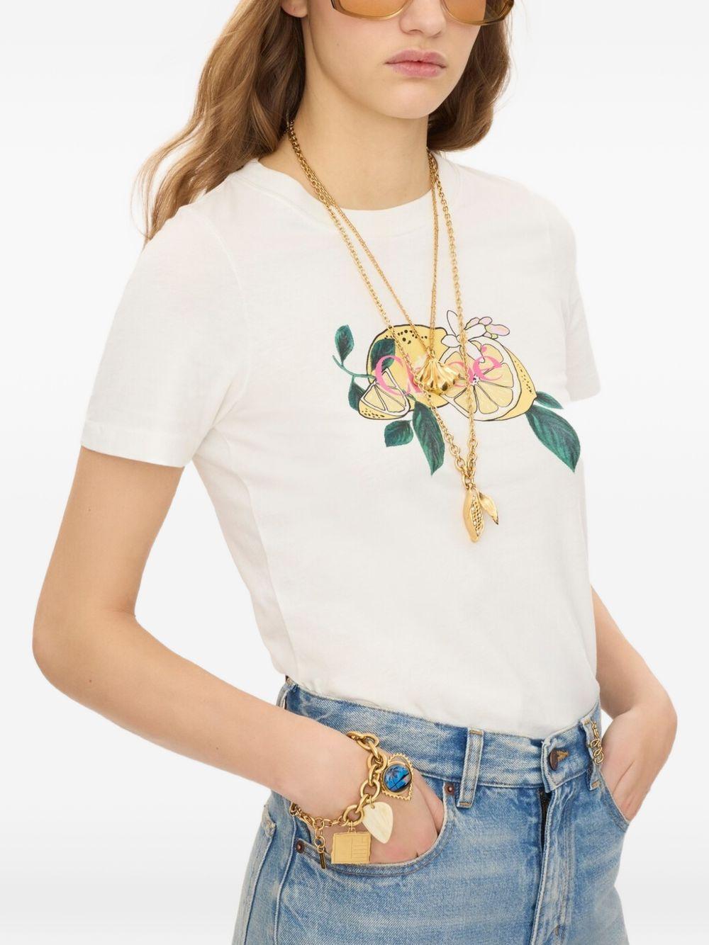 CREW-NECK LOGO T-SHIRT IN COTTON JERSEY CH26AJH08981 107 CHLOÉ 