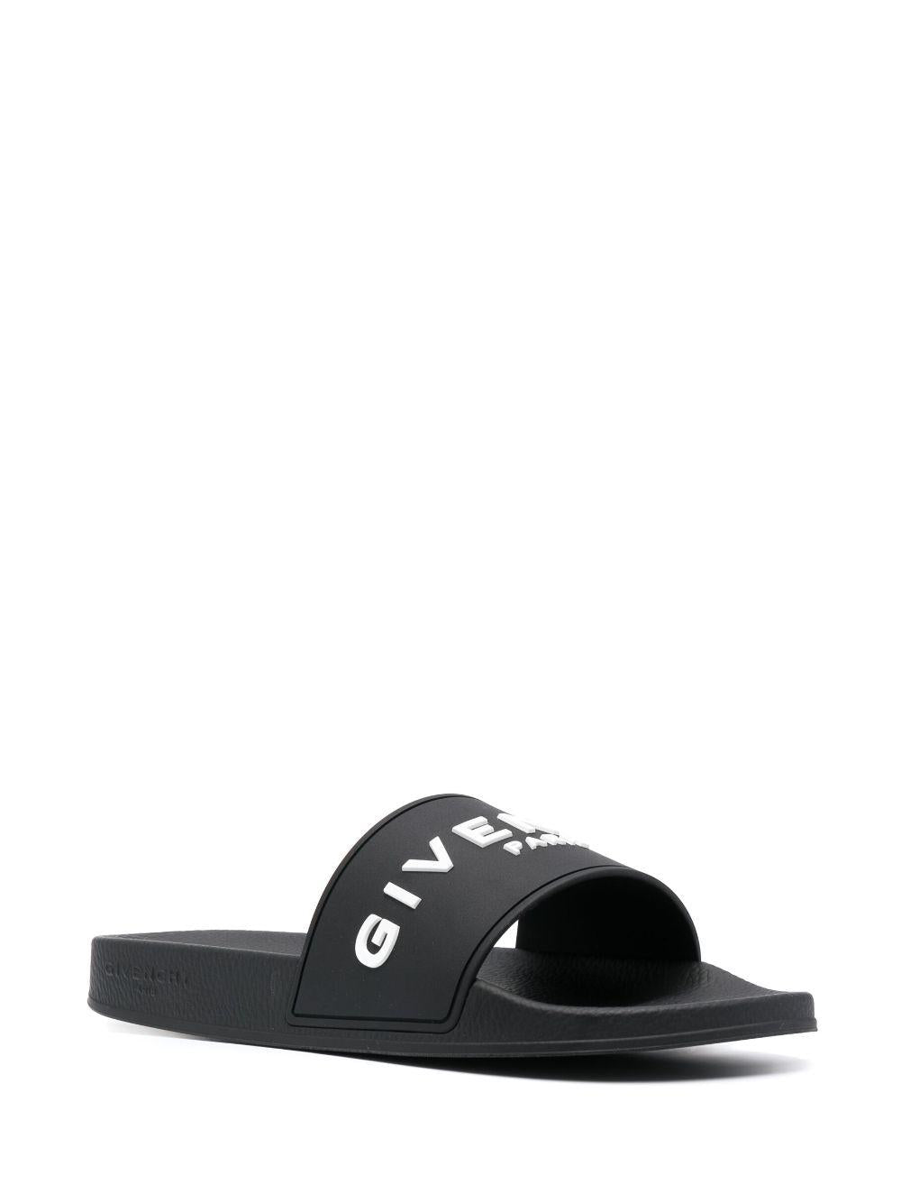 Logo-debossed slides<BR/><BR/><BR/> BH301TH1H4 001 GIVENCHY 