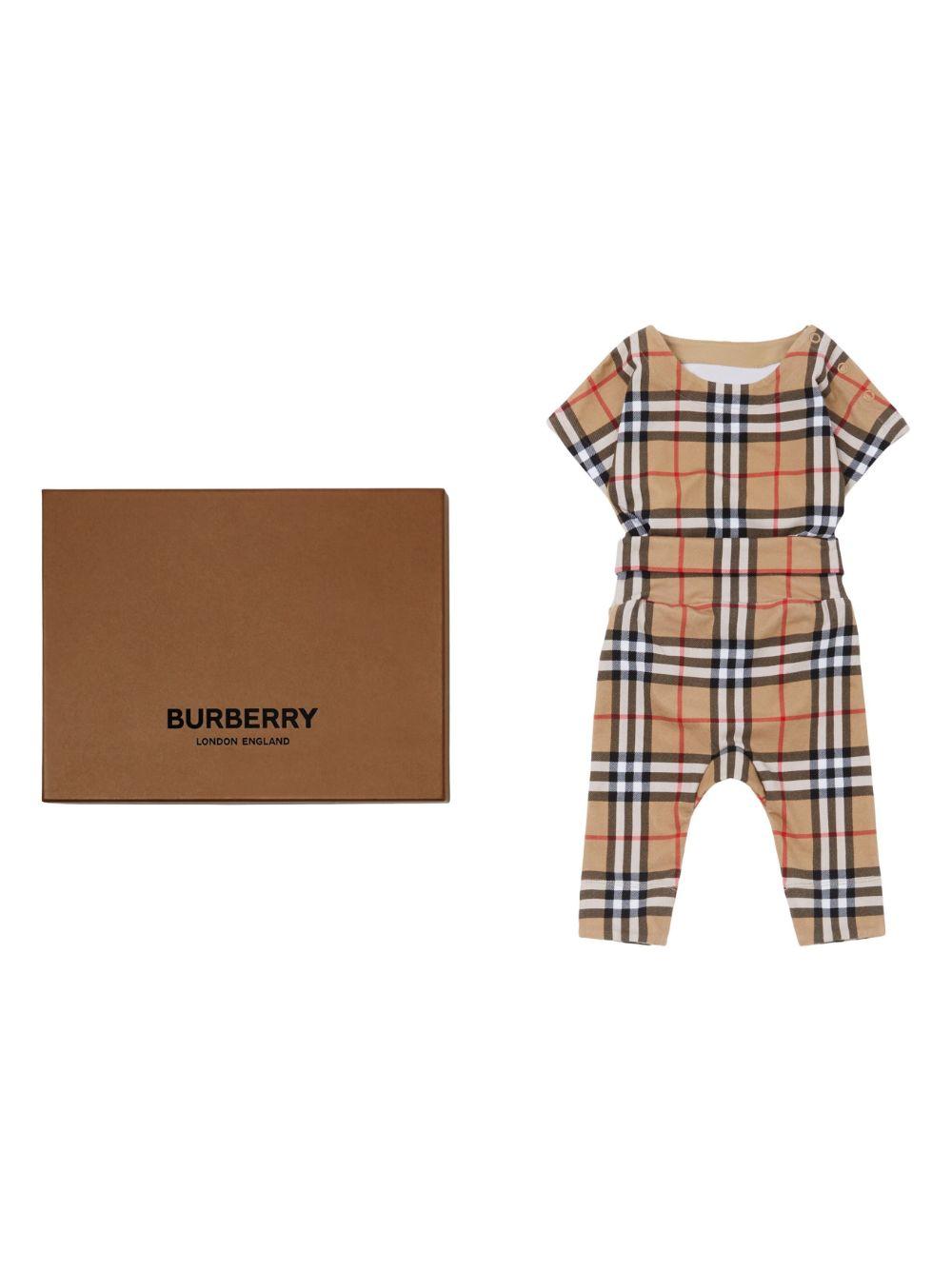 Vintage Check babygrow set 8070268 A7028 BURBERRY KIDS 