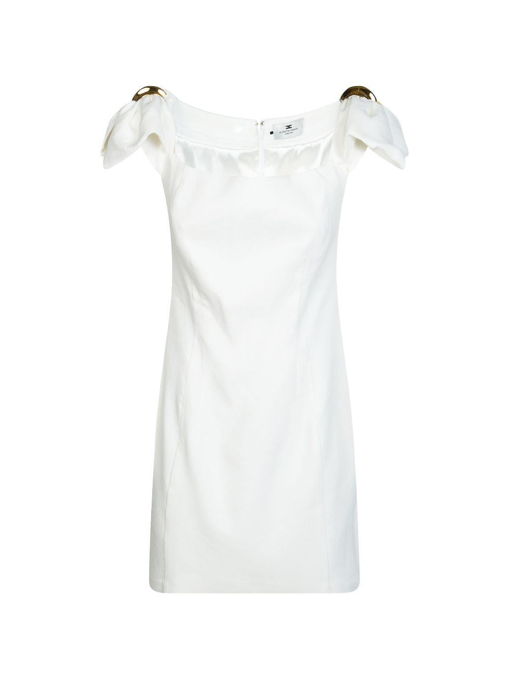 Linen blend mini dress AB96862E2 360 ELISABETTA FRANCHI 