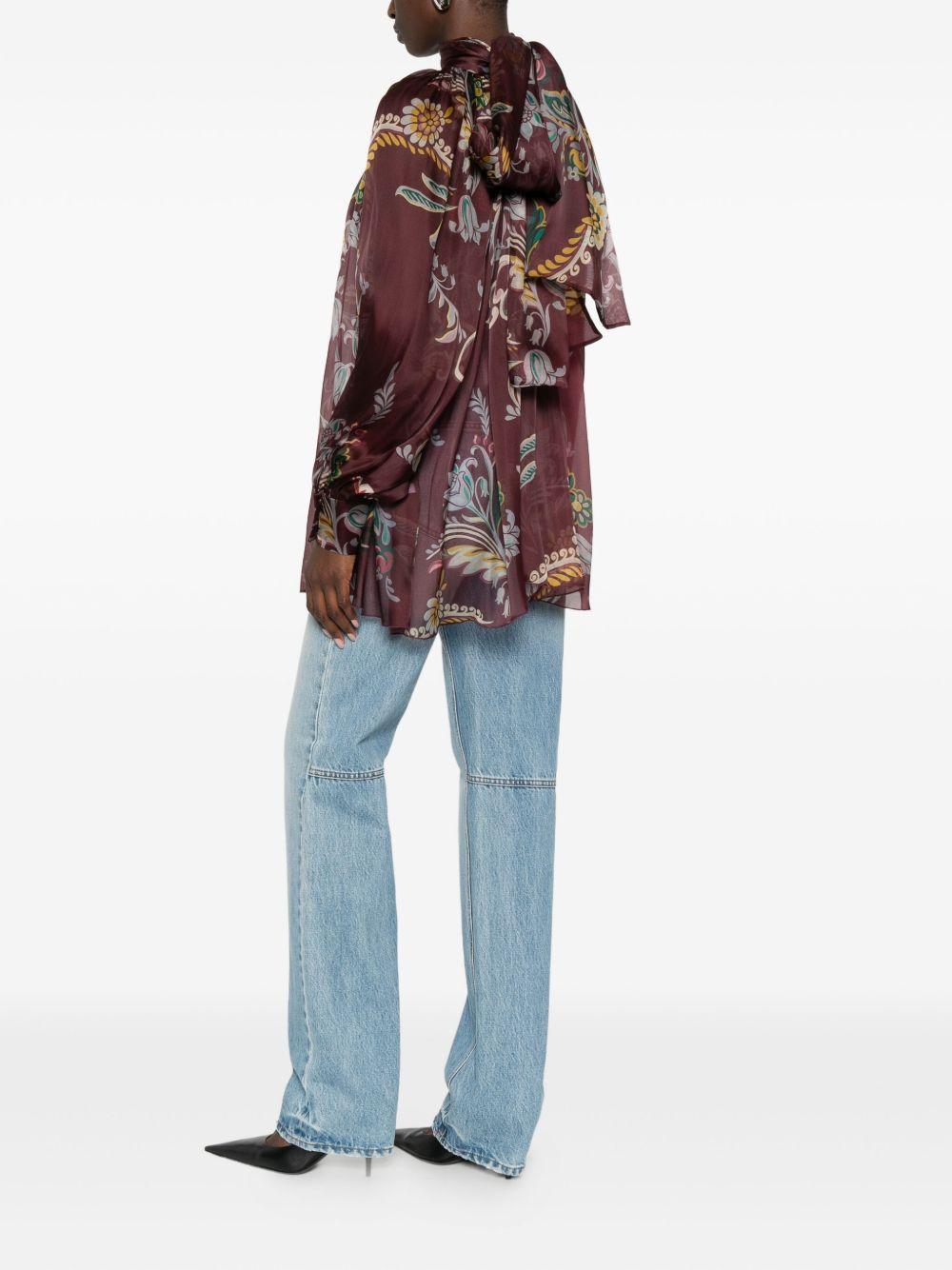 flared high-neck blouse WRJA0150 99SA1M0X0869 ETRO 