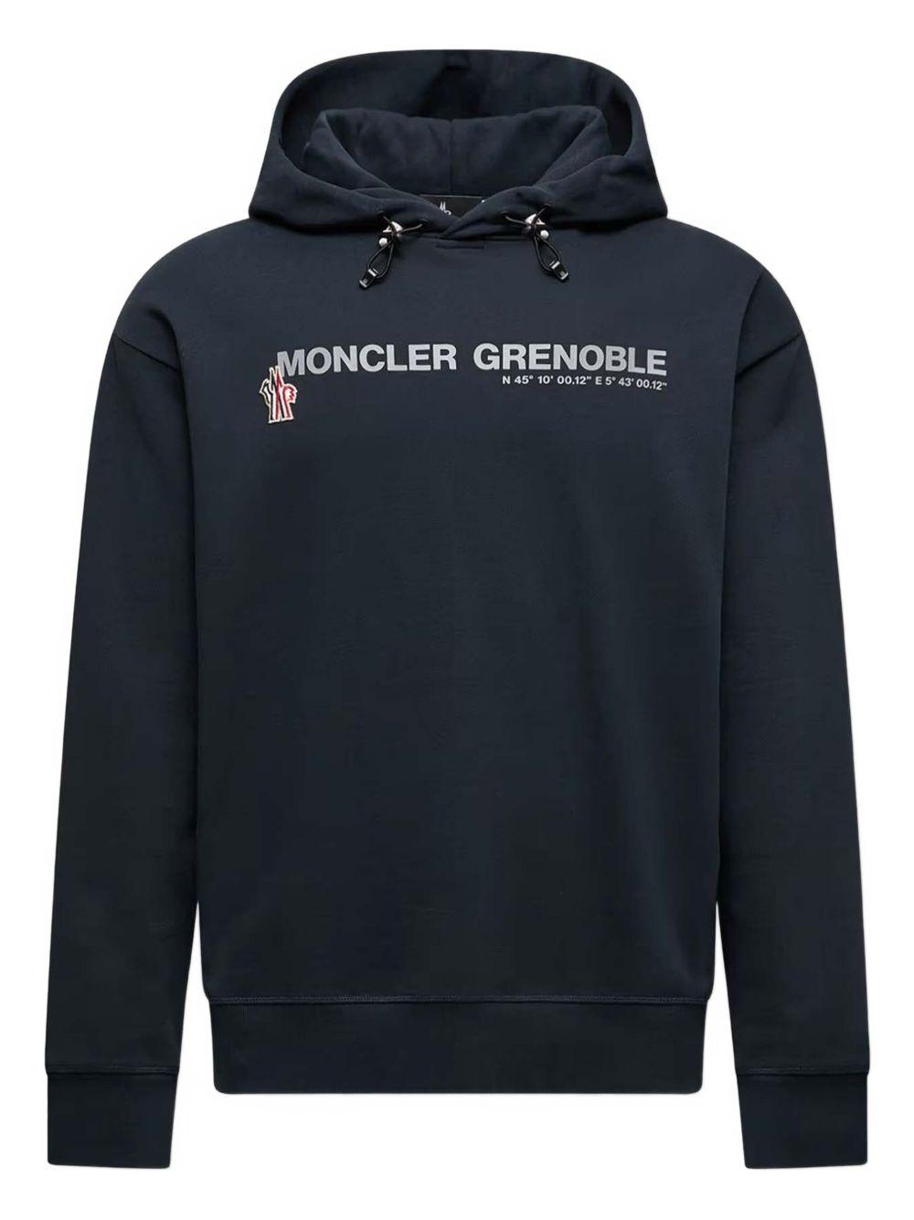 Cotton hooded sweatshirt with logo K20978G00017 80451740 MONCLER GRENOBLE 