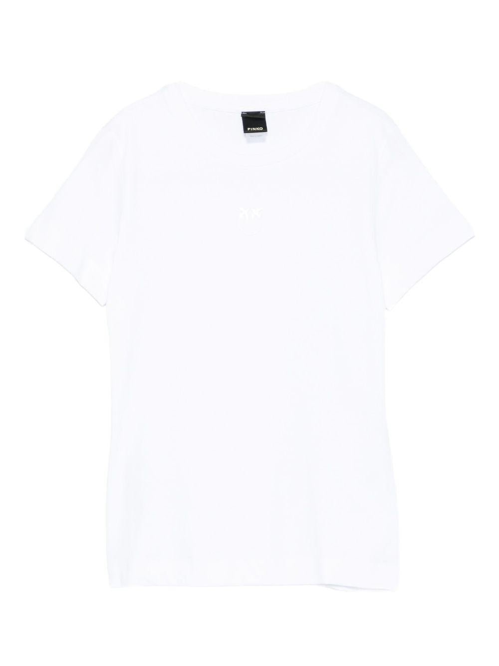 T-shirt with Love Birds embroidery 100355 A2RDZ04 PINKO 