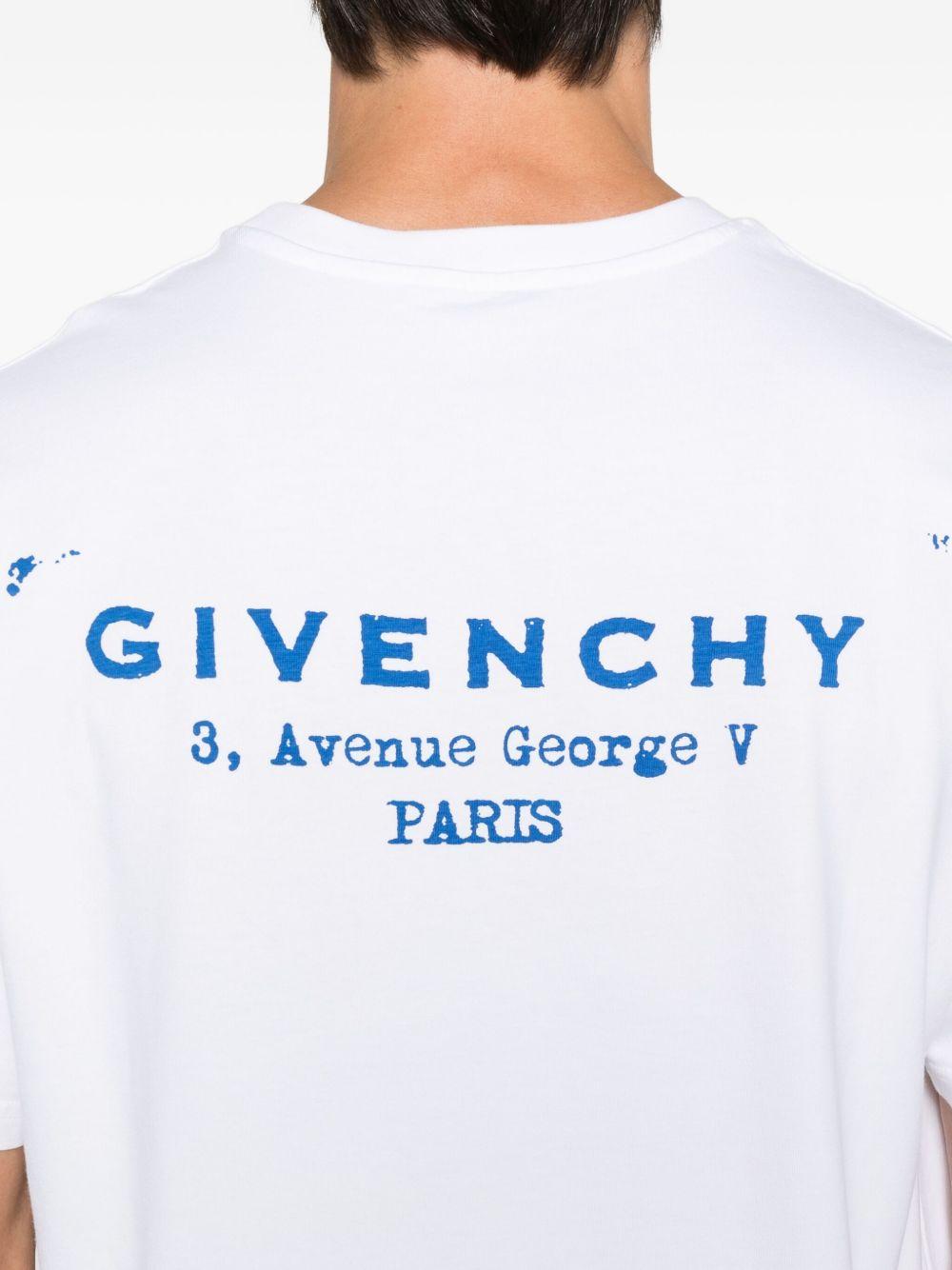 T-shirt in cotton with GIVENCHY Stamp print BM71NK3YRJ 100 GIVENCHY 