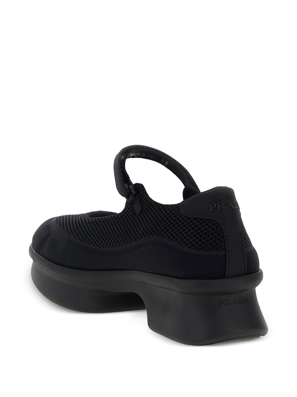 Black mesh ballerinas 1F111O F 050 YZUF0002 PRADA 