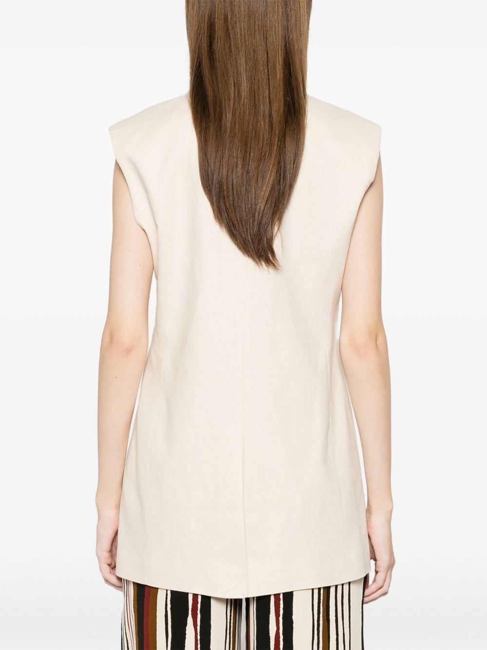 embroidered sleeveless waistcoat 261TP2314 S2140000059 TWINSET 