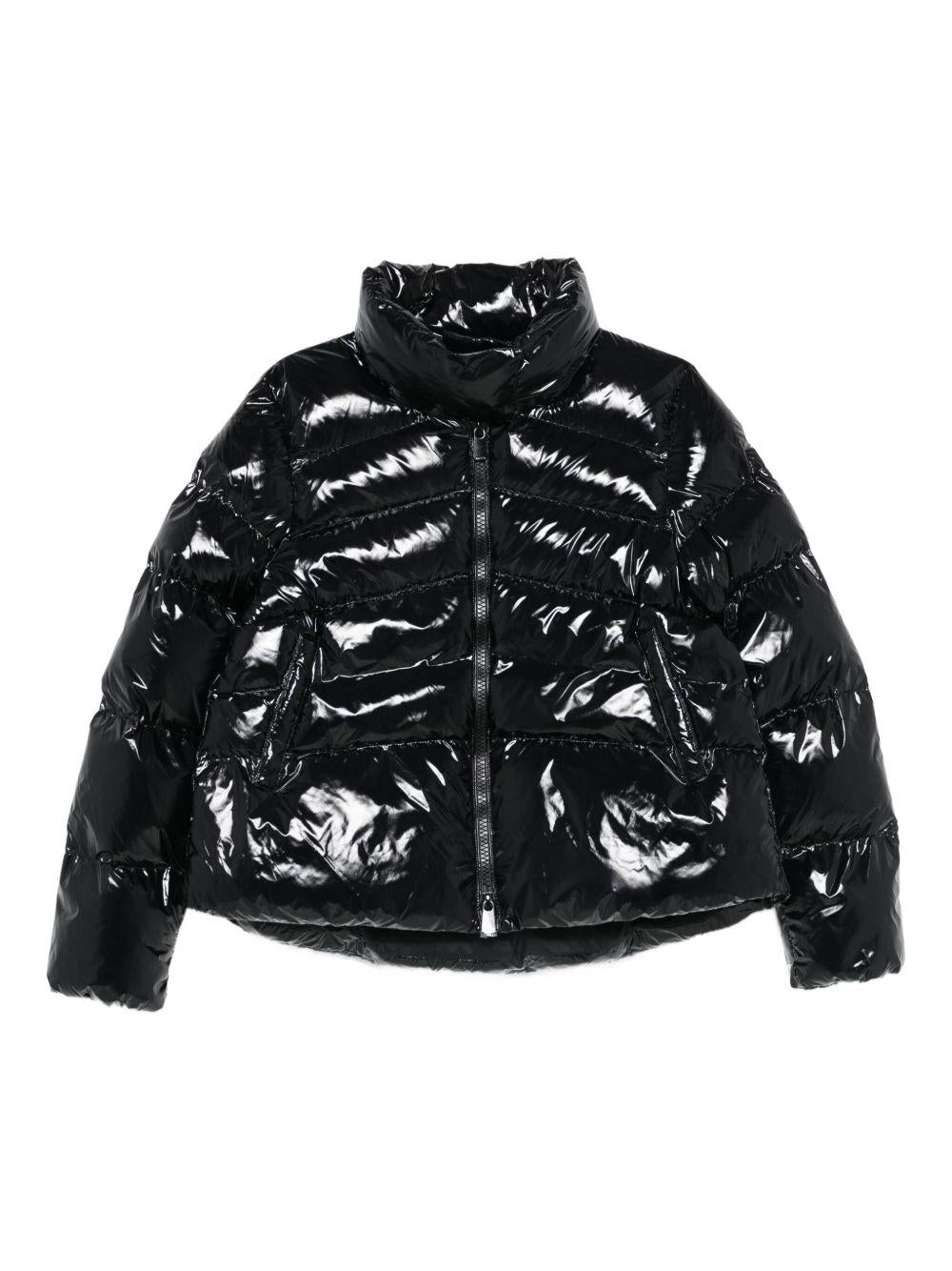 Padded crystal nylon pea coat 101598 A2P7Z99 PINKO 