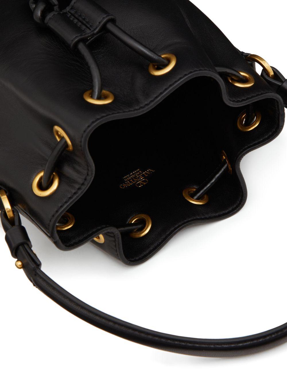Mini VLogo Signature leather bucket bag<BR/><BR/><BR/> ZW2P0Z44VNL 0NO VALENTINO GARAVANI 