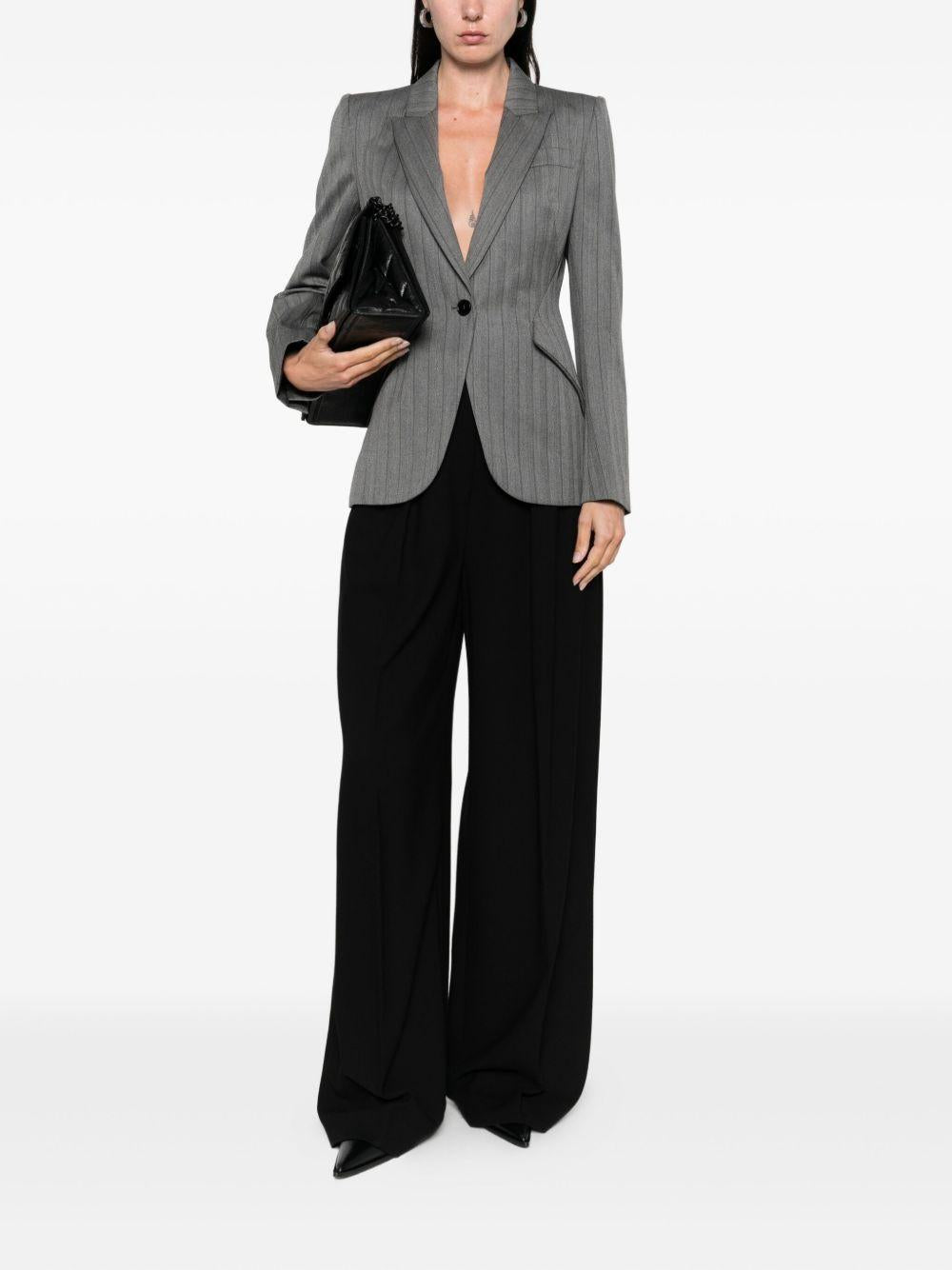 Herringbone Single-breasted Jacket 839134 QJAFE1121 ALEXANDER MCQUEEN 