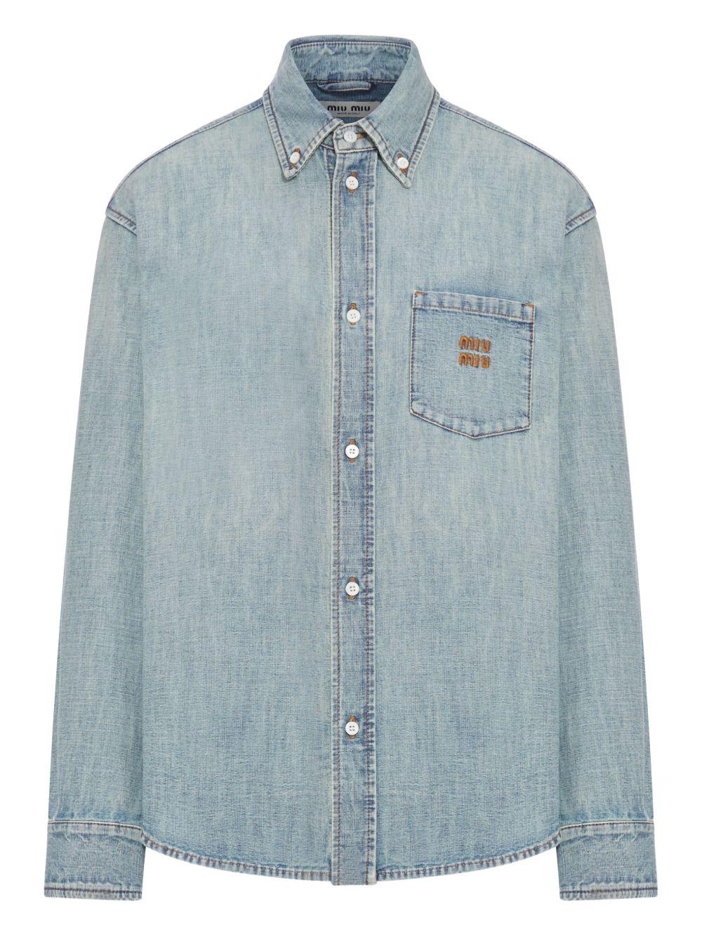 Chambray shirt GWC13318JI SOOOF0076 MIU MIU 