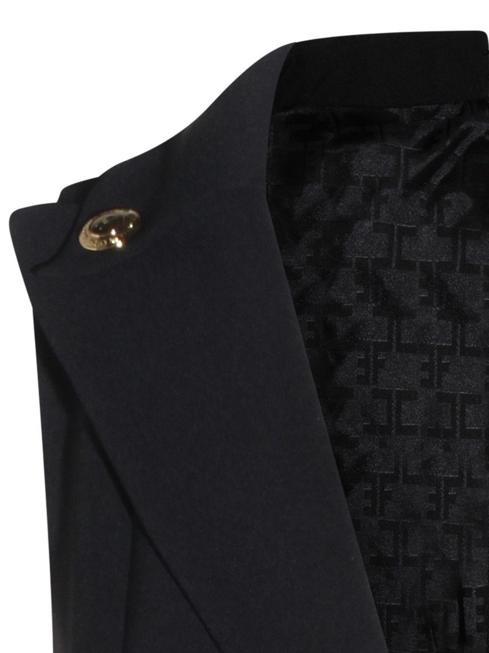Mini dress in double stretch crepe with logo details AB92461E2 110 ELISABETTA FRANCHI 