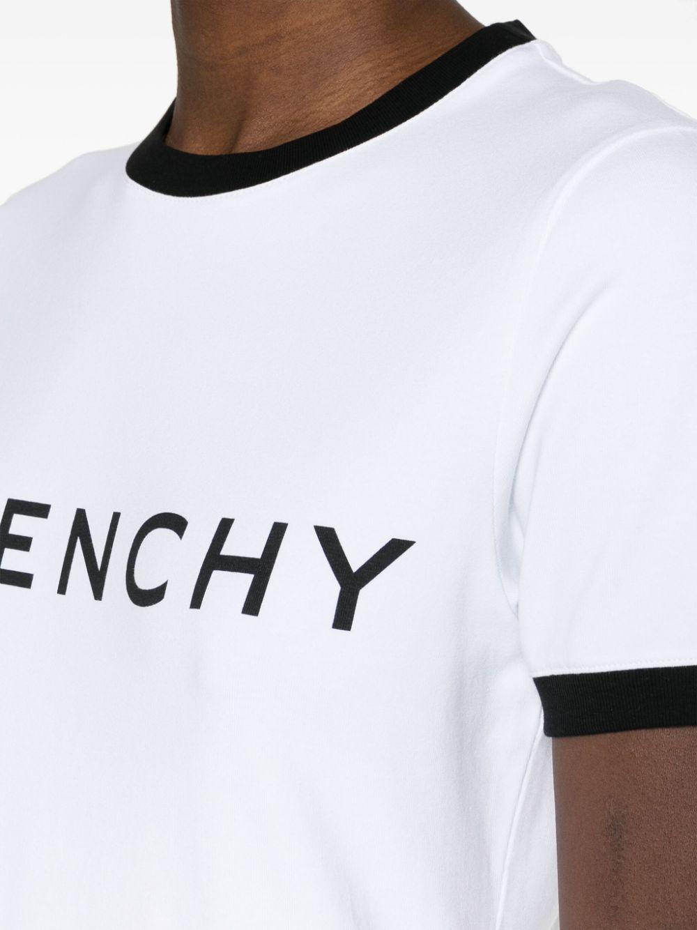 logo-print cotton T-shirt<BR/> BW70BF3YAC 116 GIVENCHY 