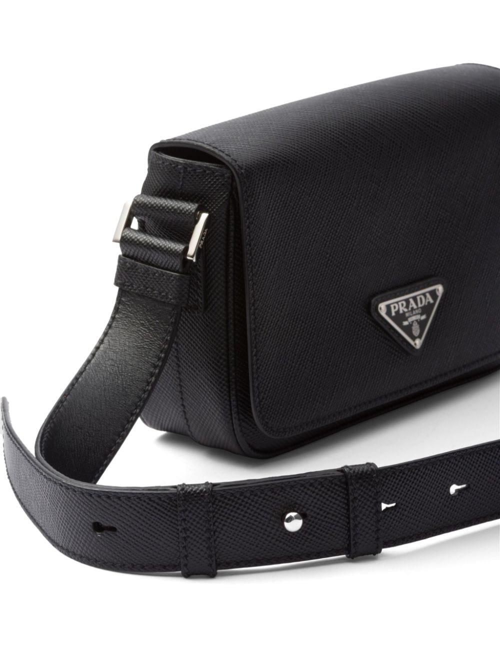 Saffiano enamel triangle logo flap shoulder bag<BR/><BR/><BR/> 2VD065 2FADF0002 PRADA 