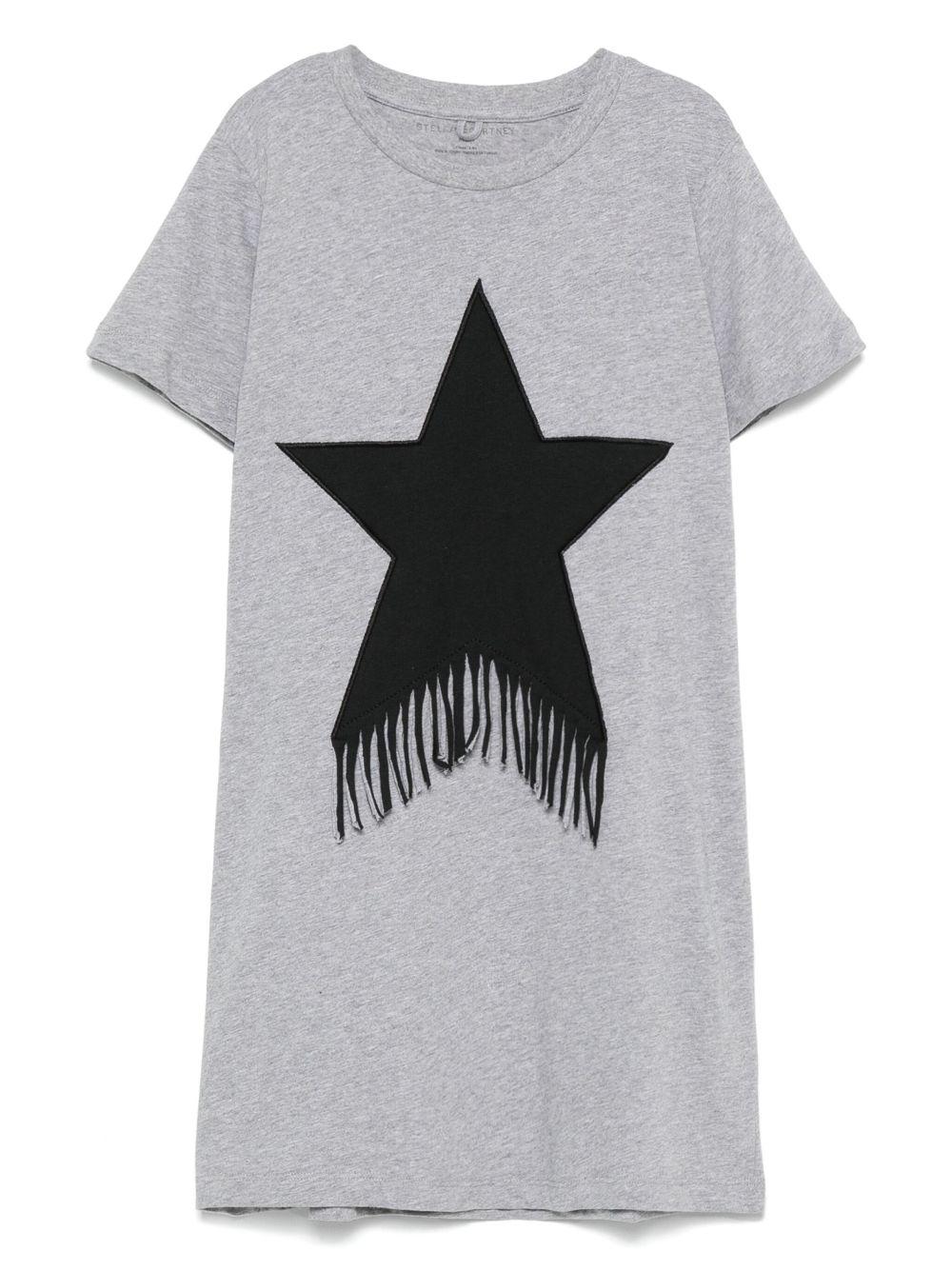 Star-appliqué fringes dress<BR/><BR/><BR/> TV1E01 Z0434809 STELLA McCARTNEY KIDS 
