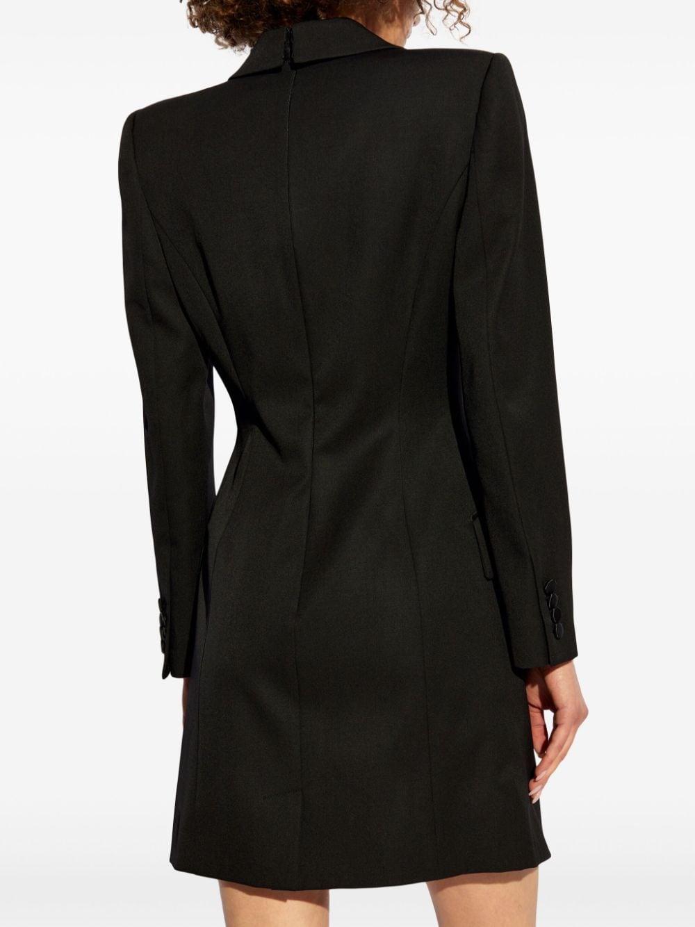 Peak-lapel wool dress<BR/> 794709 QJAAC1000 ALEXANDER MCQUEEN 