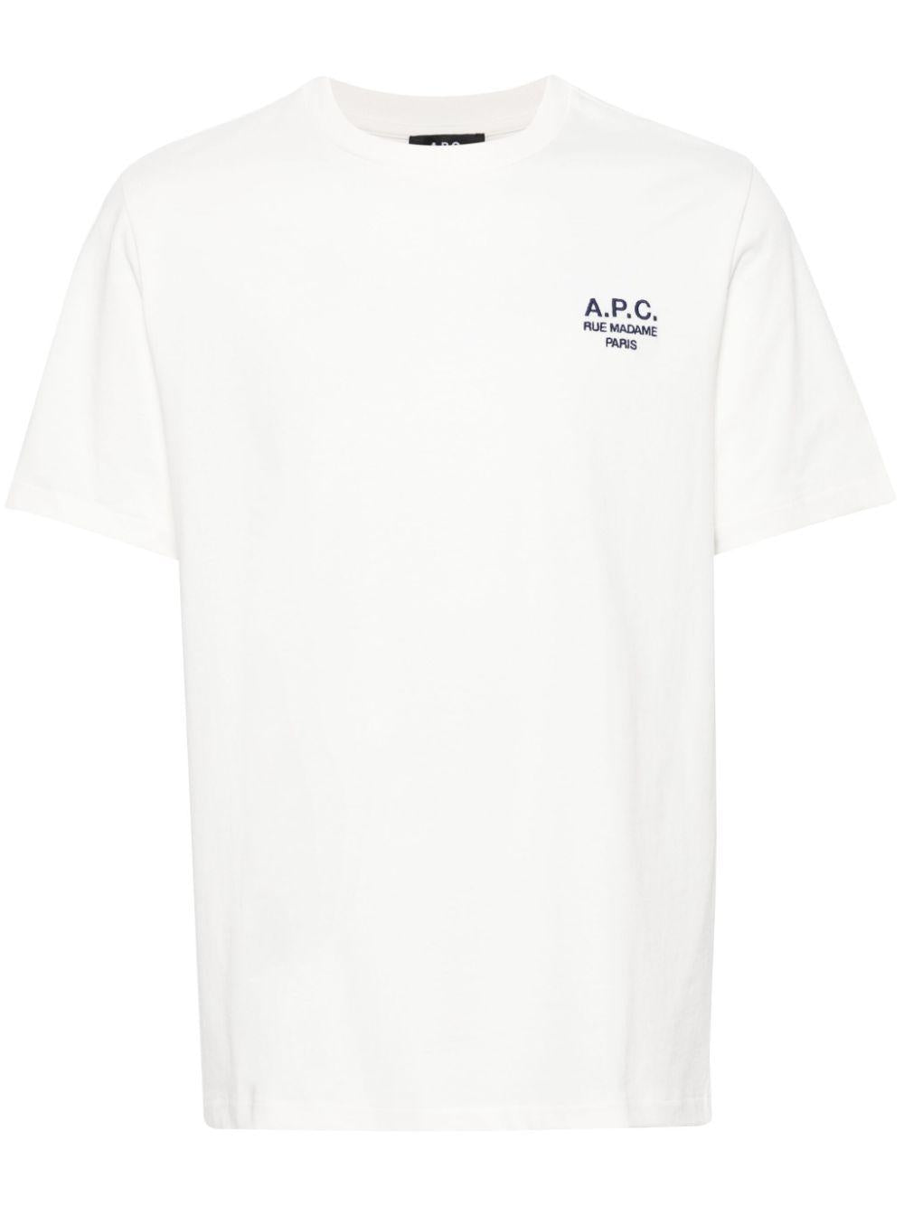 Embroidered-logo T-shirt<BR/><BR/><BR/> COHBU M26388TAE A.P.C. 