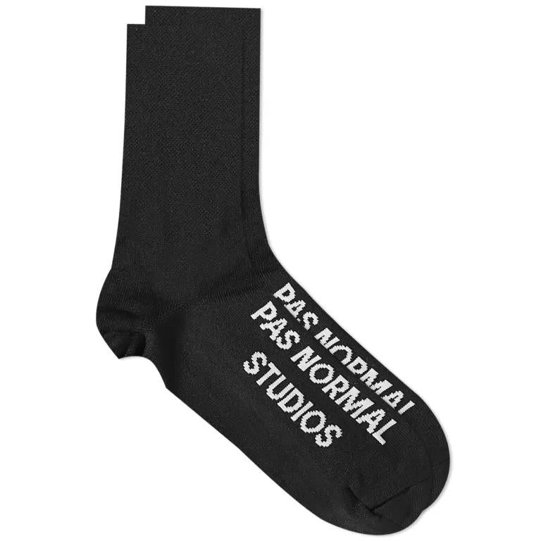 Pas Normal Studios logo oversock NA1904H BLACK PAS NORMAL STUDIOS 