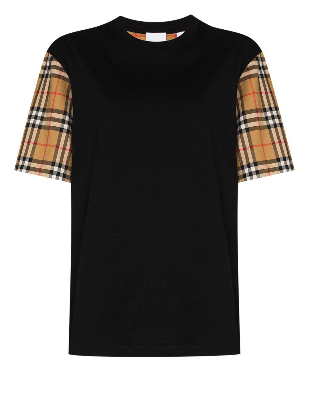 T-shirt con motivo Vintage Check 8014895 BLACK BURBERRY 