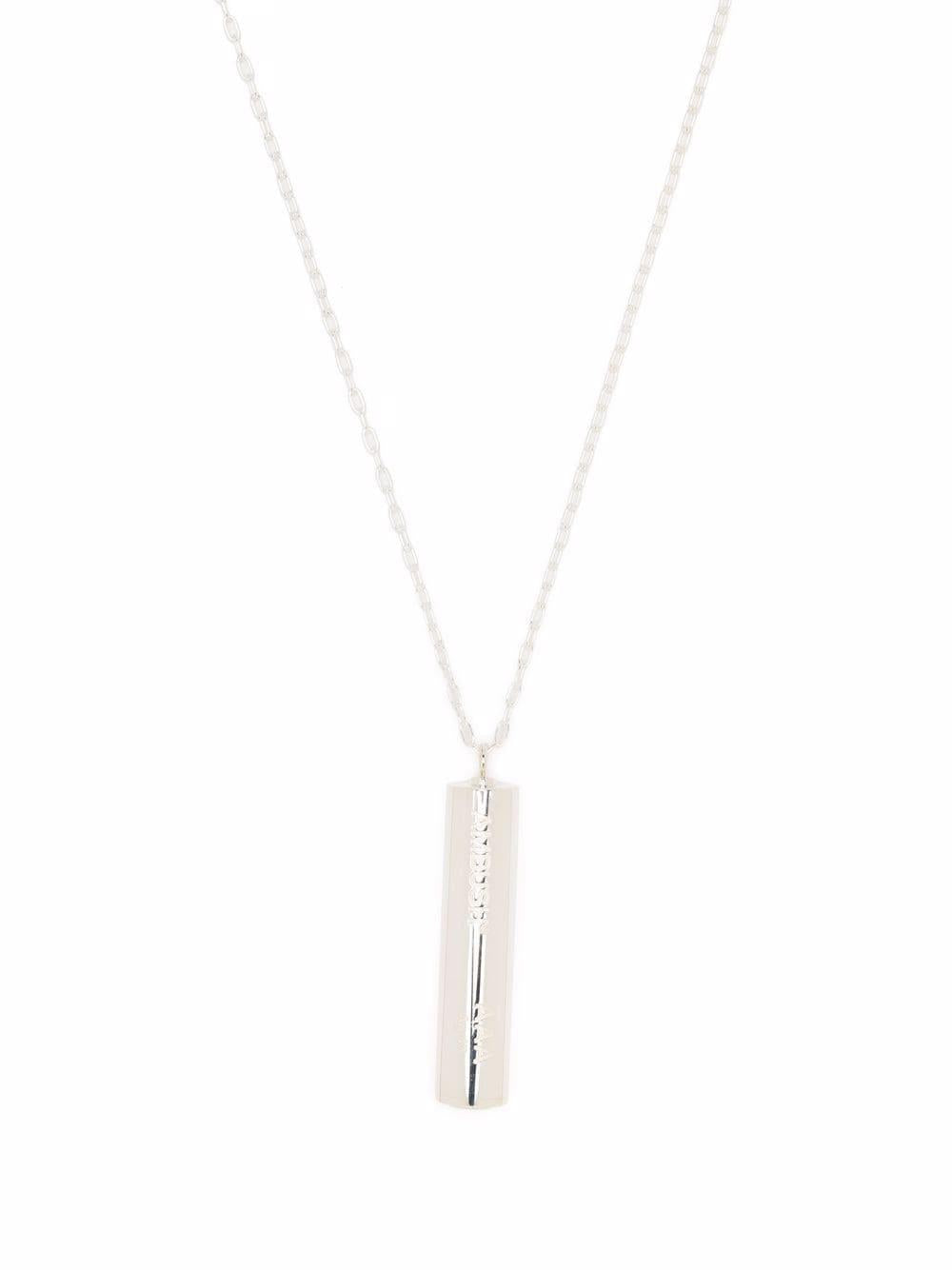 Collana argento con pendente con logo inciso BMOB085F21SIL001 7200 AMBUSH 