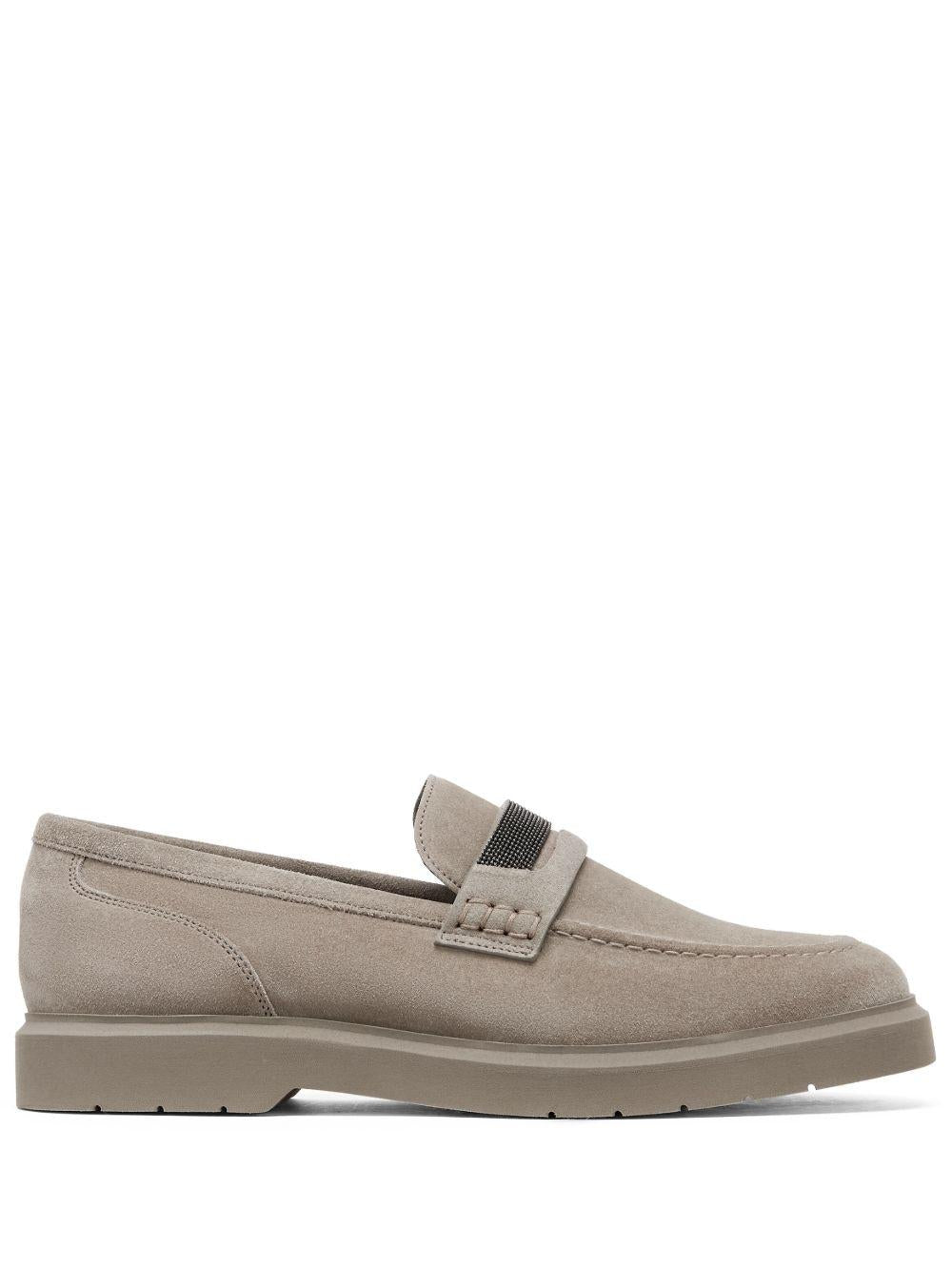 Crystal-embellished suede loafers MZSFG2370 C5859 BRUNELLO CUCINELLI 