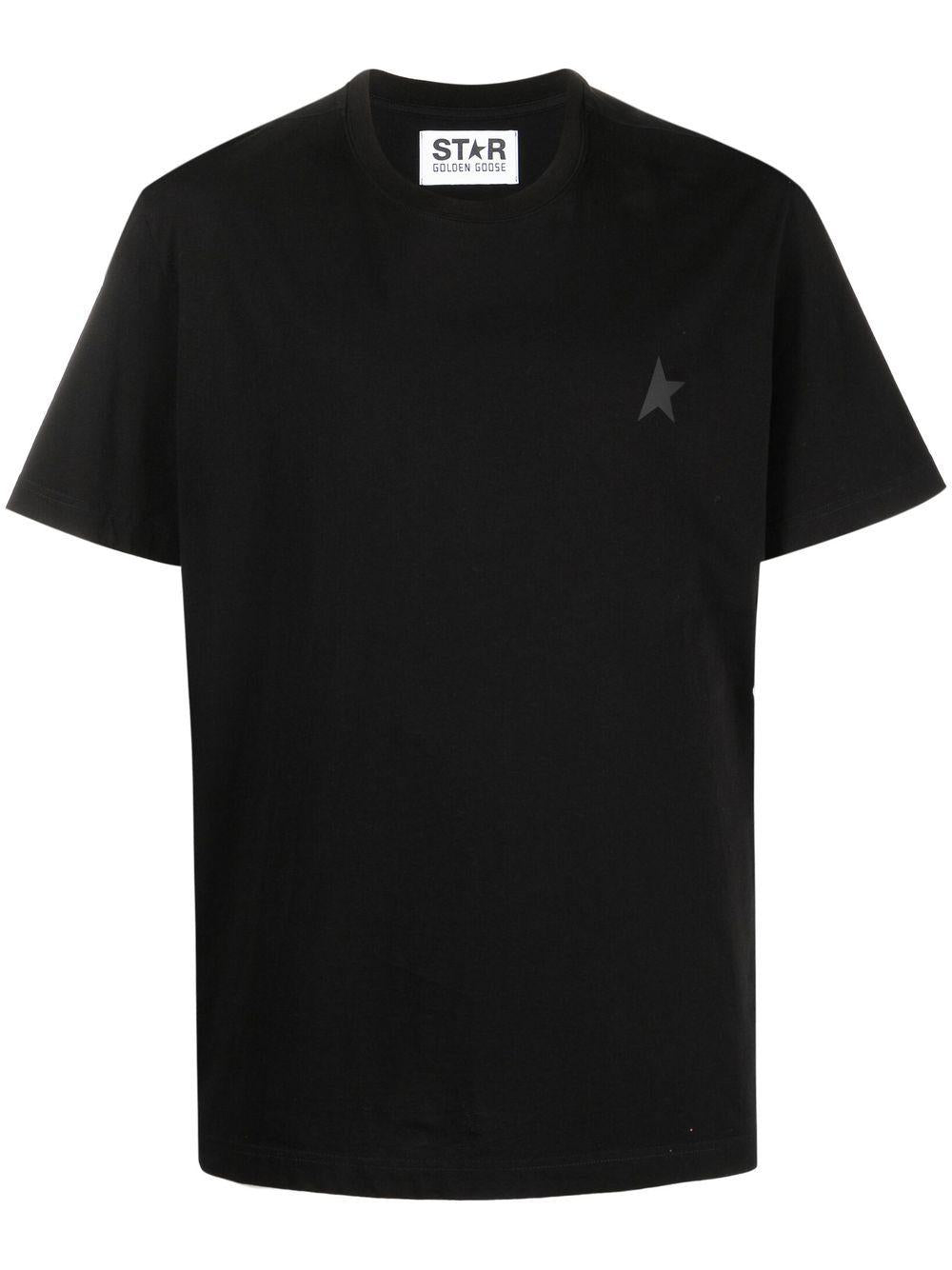 Star-print cotton T-shirt<BR/><BR/><BR/> GMP01220 P00059390100 GOLDEN GOOSE 