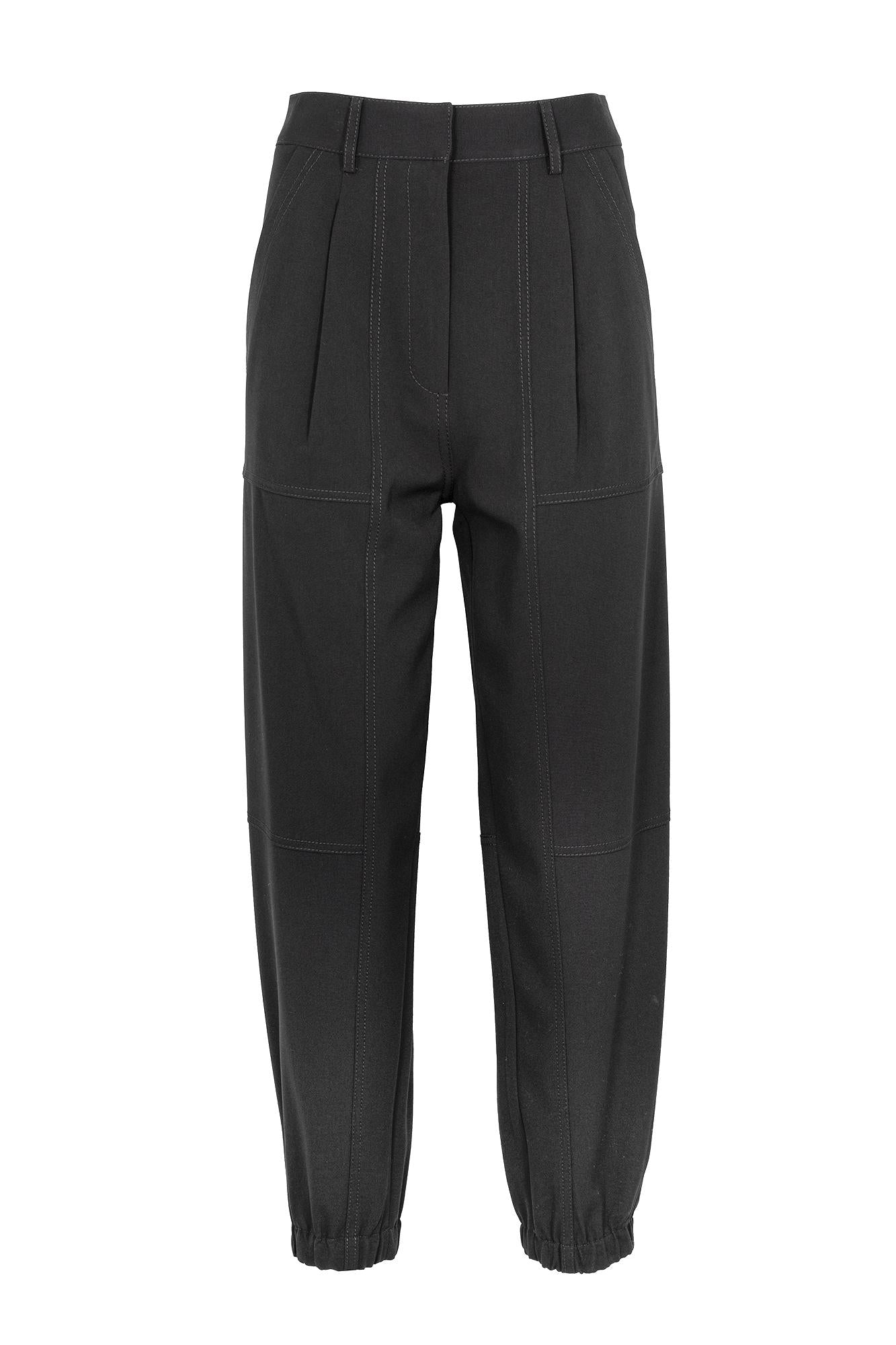 Black cargo trousers with cuff at hem 181224 00002 ANIYE BY 