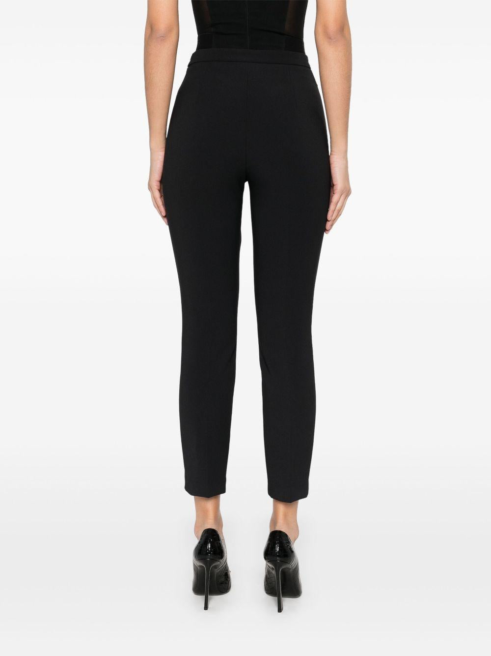 Crêpe slim-fit trousers with logo plaque PA07751E2 110 ELISABETTA FRANCHI 