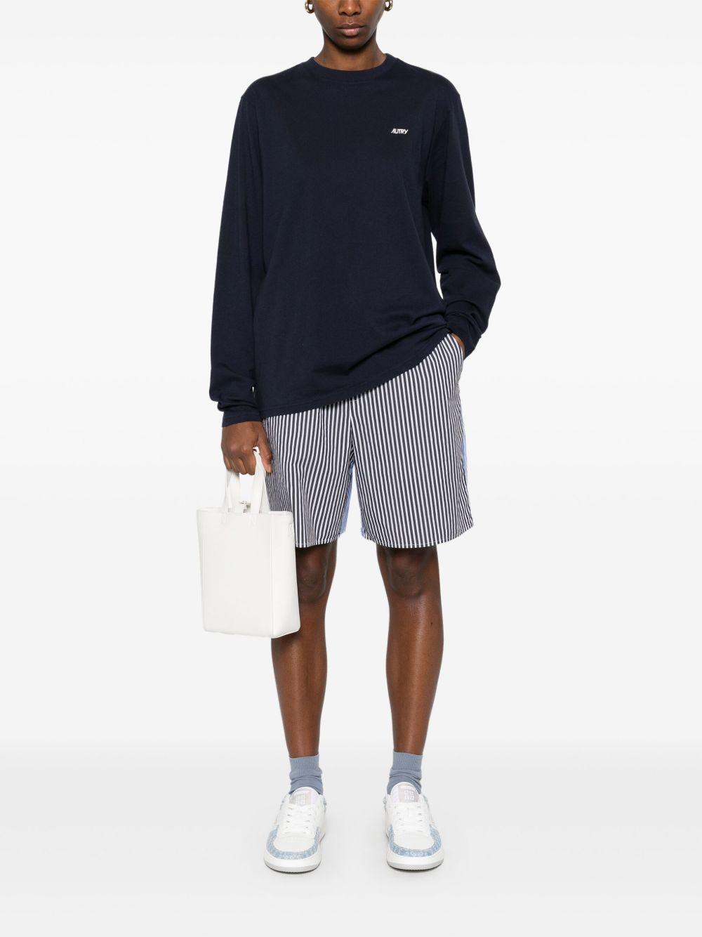 Logo long sleeves T-shirt LSPX A6JBJERSEY BLUE AUTRY 