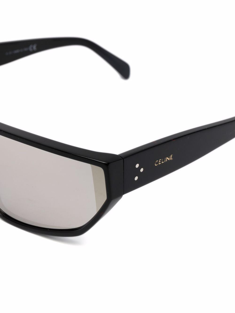 Black Frame 32 Acetate Sunglasses with mirrored lenses 4S195CPLM 38NO CÉLINE 