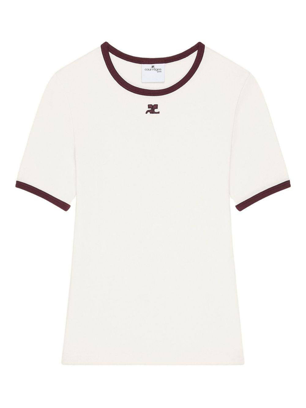 SIGNATURE CONTRAST T-SHIRT 125JTS017JS0203 B211 COURRÈGES 