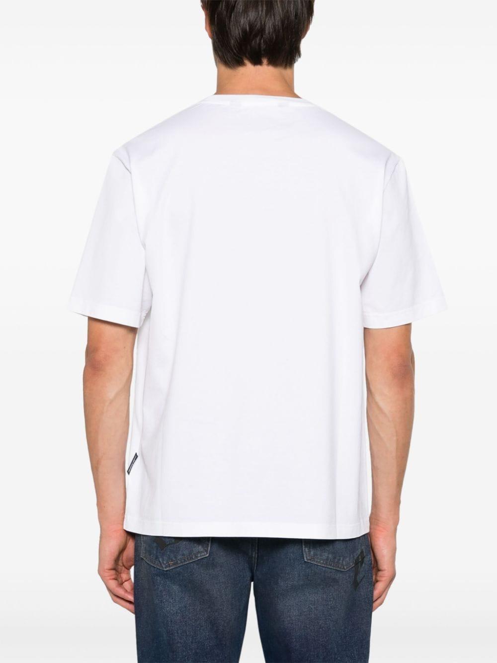 Front logo t-shirt PMAA089C99JER003 0110 PALM ANGELS 