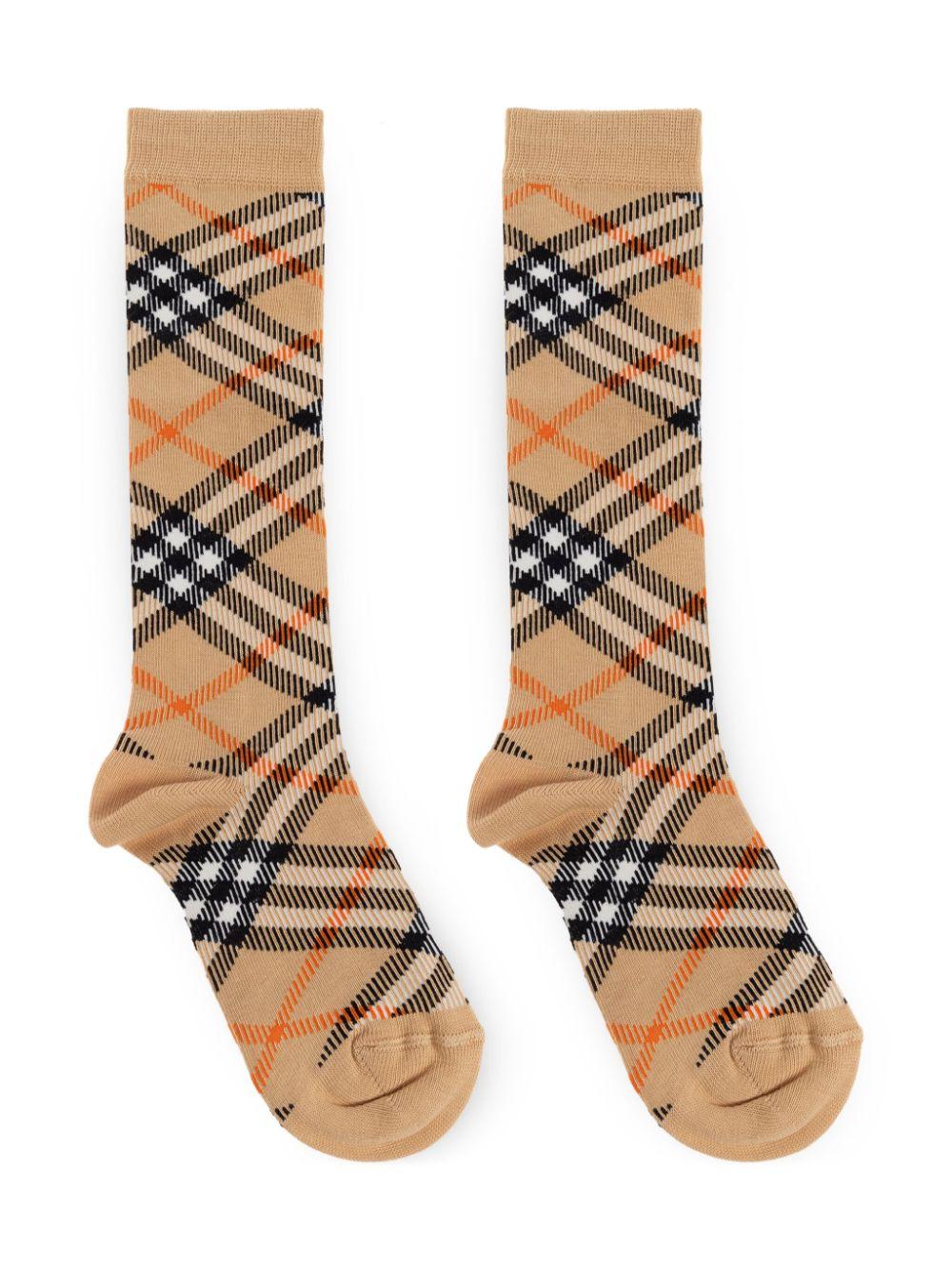 Check socks<BR/><BR/><BR/> 8100428 B9368 BURBERRY KIDS 