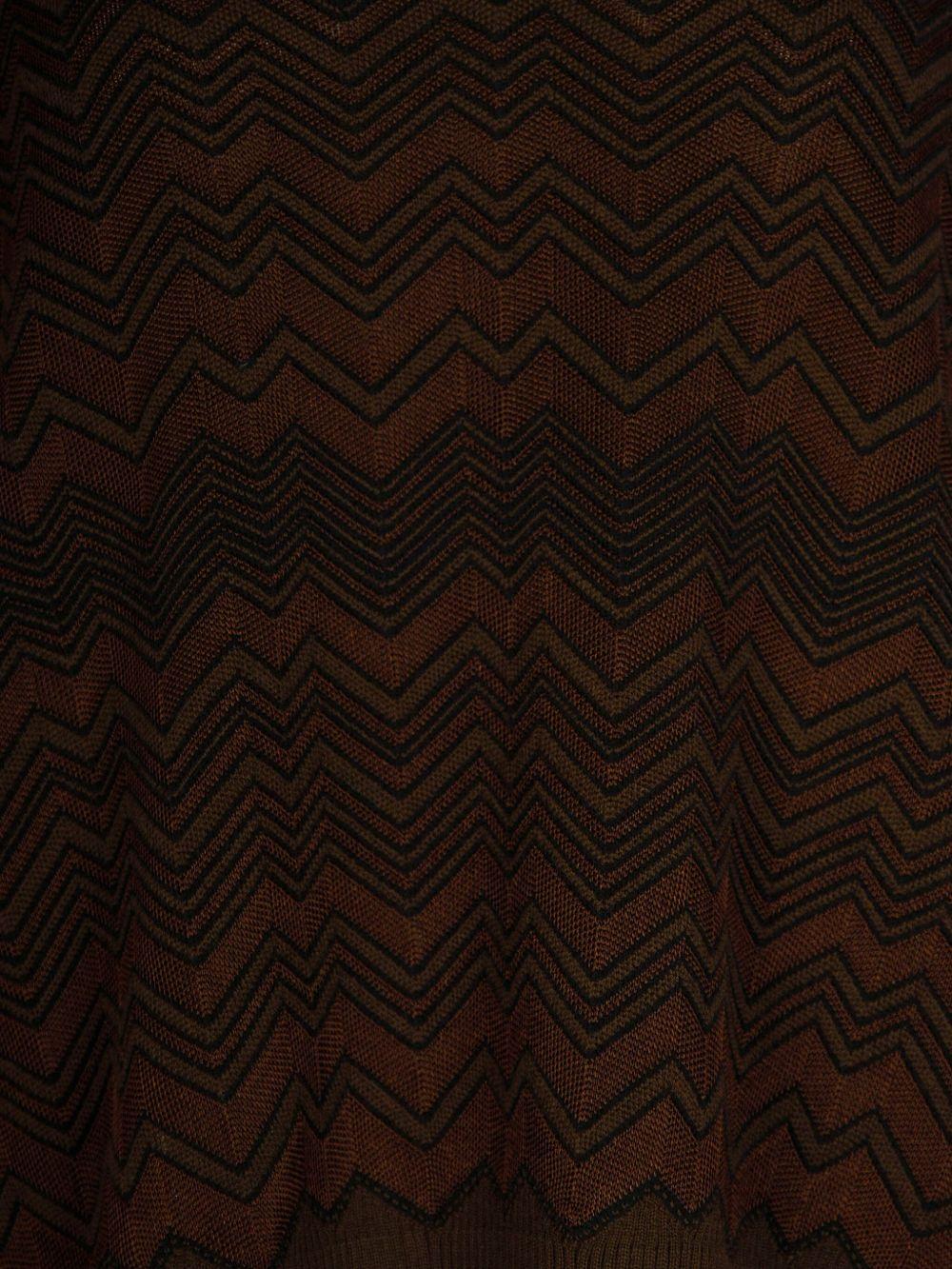 Oversized v-neck sweater in chevron pattern DS25WN14 BK01CPS80E1 MISSONI 