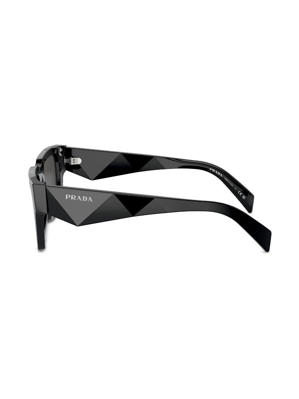 Logo-lettering square sunglasses<BR/><BR/><BR/> 0PR A06S16K08Z50 PRADA 