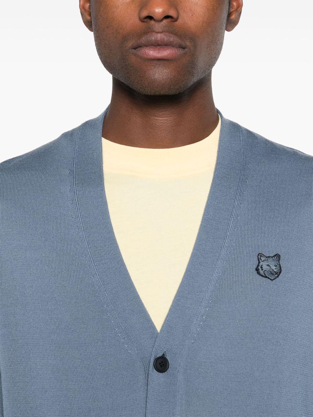 Bold Fox Head cardigan<BR/><BR/><BR/> MM00509KT1036 0075 MAISON KITSUNÉ 