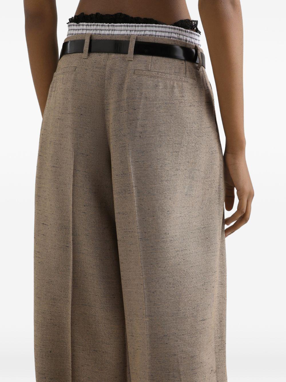 Tweed-effect linen and viscose trousers FTDMIT HUMWCS8230 DOLCE & GABBANA 